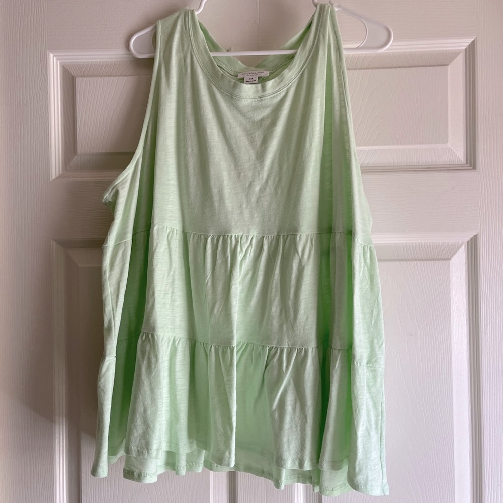Mint Tiered Tank Top